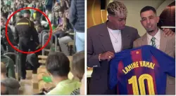 والد لامين جمال بطل فضيحة جديدة في مواجهة بتيس وبرشلونة!(فيديو)